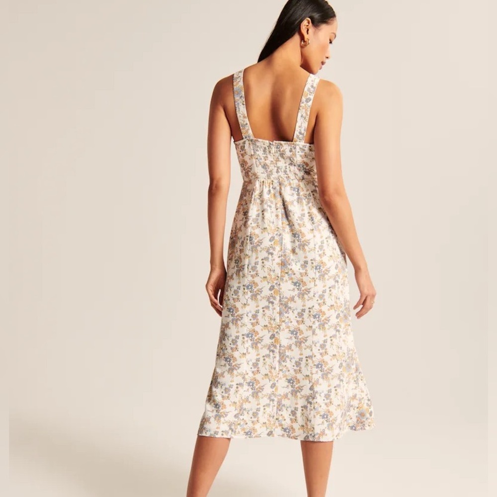 Cinched Neck Slip Midi Dress - Picture 4 of 7